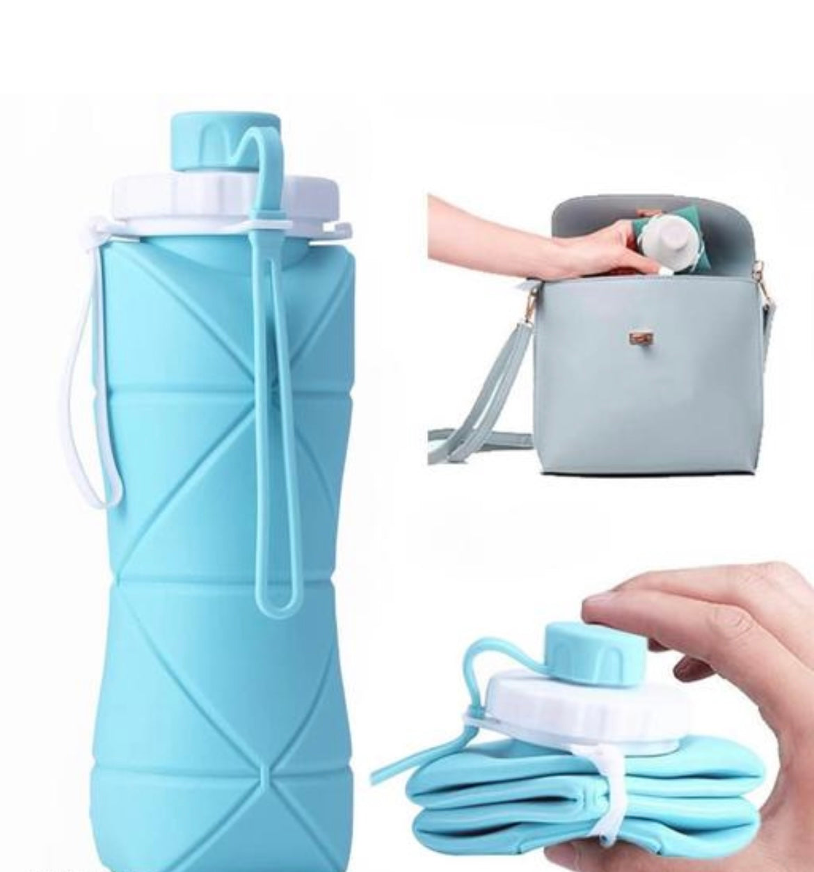 Collapsible EZUK 600 ML Folding Water Bottle With Hook